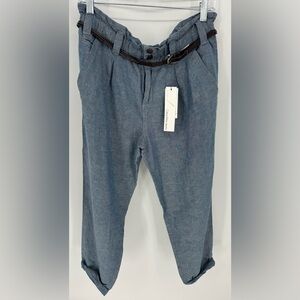 Calvin Klein Women's Linen Cotton Blend Capri Pants